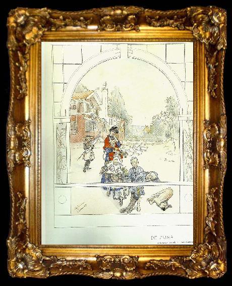framed  Carl Larsson de mina, ta009-2